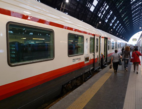 Frecciabianca train to Venice, seen at Milan Centrale