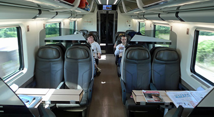 Premium class seats on a Frecciarossa