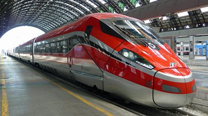 A Frecciarossa 1000 train at Milan Centrale