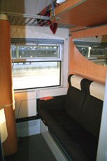 1- 2- or 3- berth sleeper on Italian overnight train - daytime mode