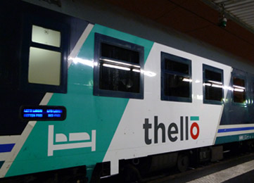 Refurbished sleeping-car on the Thello sleeper train from Paris to Venice