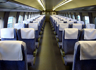 Ordinary seats on a series 500 shinkansen train