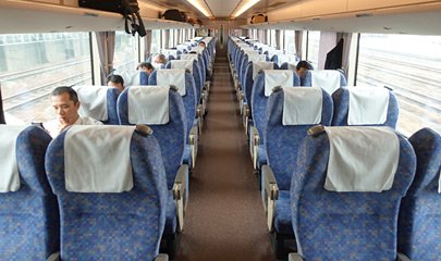 Ordinary class seats on a Thunderbird Limited Express