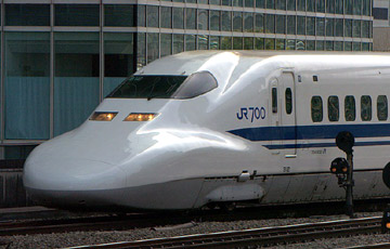 Series 700 high-speed train, as used from Tokyo to Kyoto, OPsaka, Hiroshima & Hakata.