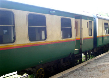 Sleeping-car exterior, Nairobi to Kisumu train