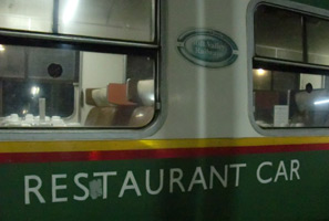 Restaurant car exterior, Nairobi to Mombasa train