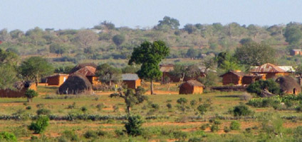 Scenery from the train in Kenya