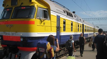 Tallinn to Riga by train:  This is the Valga-Riga Latvian train