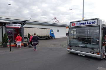 Stena Line courtesy bus from ferry to terminal