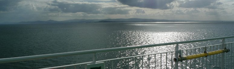 View from the deck of the Ulysses as she approaches the Irish coast...