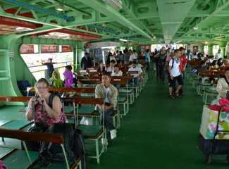 Passenger deck on board the Butterworth to Georgetown ferry station