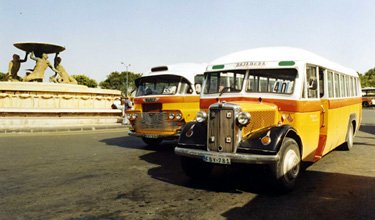 Vintage buses make it easy to get around Malta!
