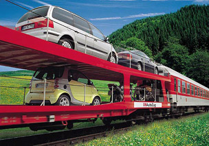 Motorail:  Car-carrying trains across Europe...  Photo courtesy of Deutsche Bahn...