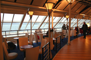 On board the Belfast-Stranraer HSS ferry, approaching Scotland