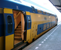 Double deck train to Amsterdam...
