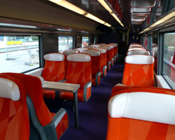 1st class seats on the Brussels-Amsterdam Fyra train