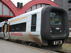 An Oresund link train from Copenhagen to Gothenburg at Malmo