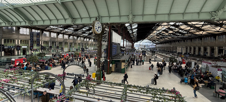 Paris Gare de Lyon Hall 1, platforms A to N