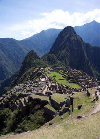 The ruined Inca citadel at Machu Picchu