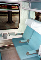 Air-conditioned 2nd class seating on the Berlin-Warsaw Express
