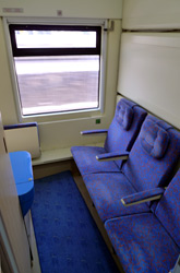 3-berth sleeper on the Jan Kiepura, beds folded away