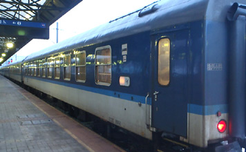 The sleeping-car on the night train from Prague to Krakow