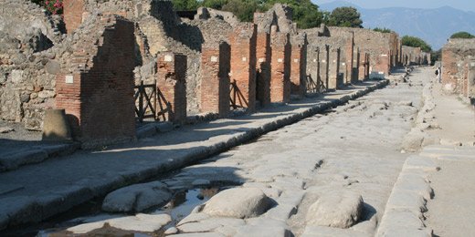 Street of shops in Pompeii
