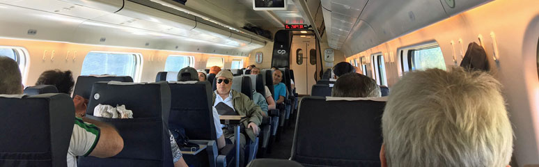 1st class on an Alfa Pendular train to Lisbon