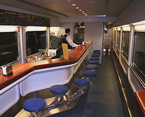 The trainhotel bar...