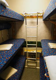 6-bunk couchettes on the Prague to Krakow train