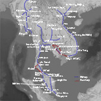 Train route map for Vietnam & SE Asia - click to enlarge