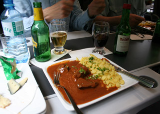 Meal & drinks are served at seat in first & premium classes