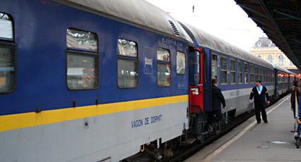 The Romanian sleeping-car, as used from Budapest to Bucharest.