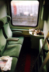 Cologne to Moscow sleeping-car compartment:  Daytime mode