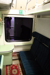 Direct sleeping-car from Amsterdam & Cologne to Minsk, seen leaving Arnhem