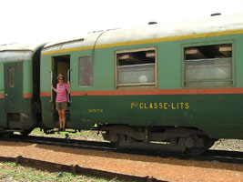 Dakar-Bamako train:  1st class couchette car