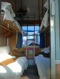 4-berth couchettes, Belgrade to Bar night train