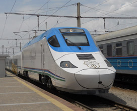 The Afrosiyob talgo train