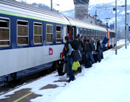The Snow Train calls at Aime la Plagne