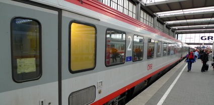 The Austrian train from Munich to Villach
