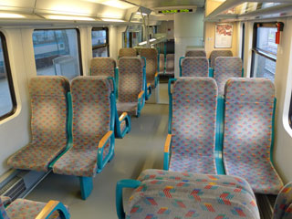2nd class seats on the train from Villa Opicina & Sezana to Ljubljana