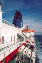 At sea on the Pride of Bilbao, sailing from the UK to Spain