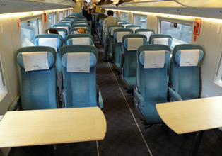 Turista class on a Spanish S103 AVE train