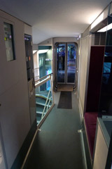 Upper deck second class on board a TGV Duplex.