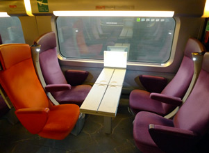 2nd class seats on the TGV to the Spanish border