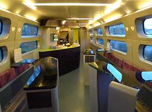 The TGV's cafe-bar car