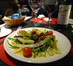 Dinner on the trainhotel to Madrid