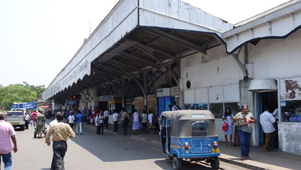 Arriving at Colombo Fort station
