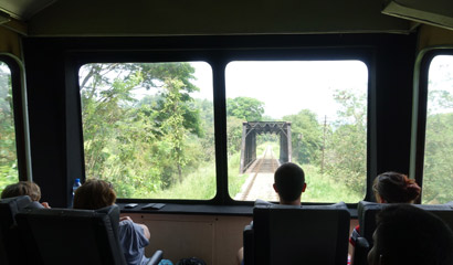 View of bridge back down the track