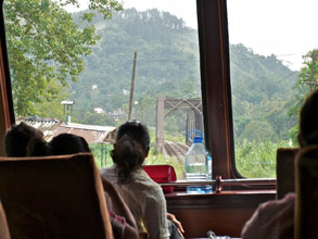 Looking back along the track from the 1st class observation car